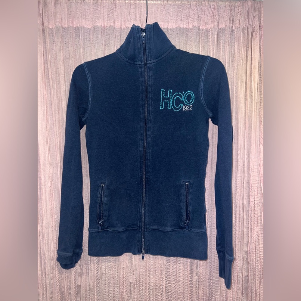 Hollister Dark Blue Zip-Up Jacket